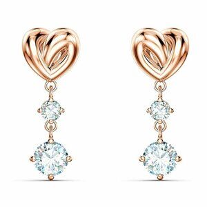 💥 Diamond CZ Hot Selling Romantic Heart Shaped Earrings for Women, HA4541
